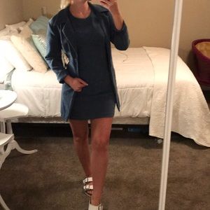 2 piece business dress blue